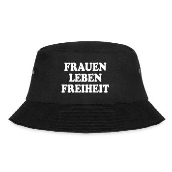 Frauen leben freiheit - Bucket Hat - Schwarz - Vorne - Lela (165cm)