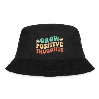 Positive Gedanken entwickeln - Bucket Hat - Schwarz - Vorne - Lela (165cm)