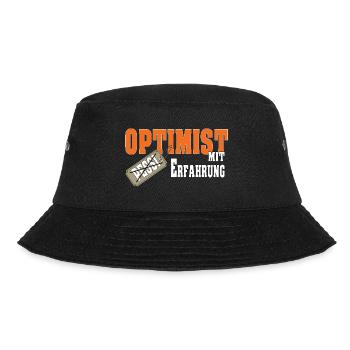 Optimist mit Erfahrung Geschenk - Bucket Hat - Schwarz - Vorne - Lela (165cm)