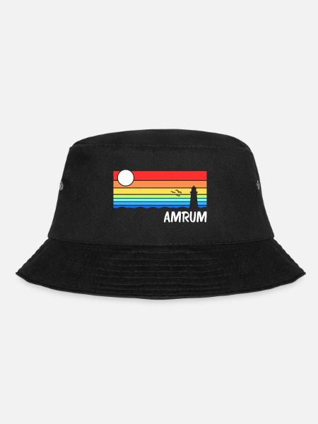 Amrum Nordsee Nordfriesische Insel Geschenk - Bucket Hat - Schwarz