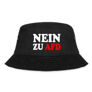Nein zu afd - Bucket Hat - Schwarz - Vorne - Lela (165cm)