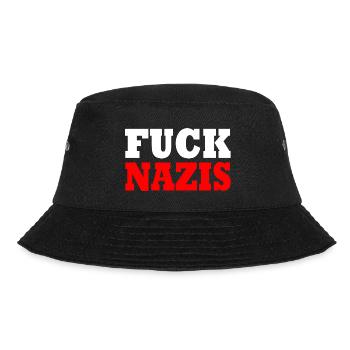 Fuck nazis - Bucket Hat - Schwarz - Vorne - Lela (165cm)