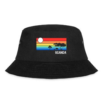 Uganda Afrika Savanne Safari Urlaub - Bucket Hat - Schwarz - Vorne - Lela (165cm)