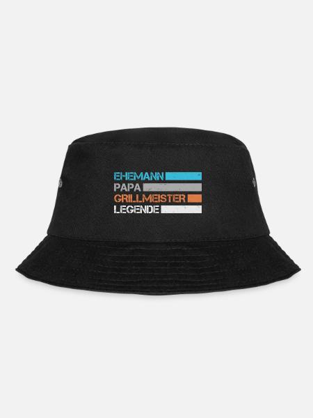 Ehemann - Papa - Grillmeister - Legende - Bucket Hat - Schwarz