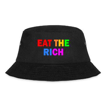 Eat the rich - Bucket Hat - Schwarz - Vorne - Lela (165cm)