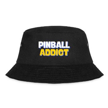 cooler Pinball Addict Schriftzug - Bucket Hat - Schwarz - Vorne - Lela (165cm)