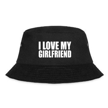I love my girlfriend - Bucket Hat - Schwarz - Vorne - Lela (165cm)