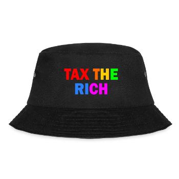 Tax the rich - Bucket Hat - Schwarz - Vorne - Lela (165cm)