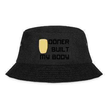 Döner built my body - Bucket Hat - Schwarz - Vorne - Lela (165cm)