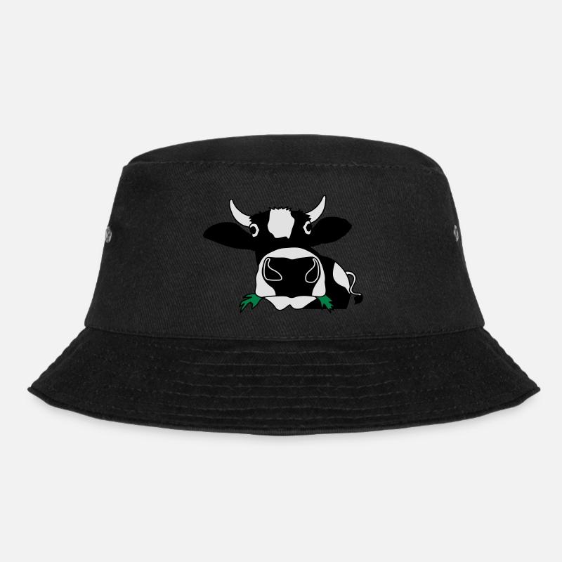 Fressende Kuh - Bucket Hat - Schwarz