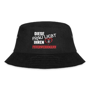 Diese Frau liebt ihren Feuerwehrmann - Bucket Hat - Schwarz - Vorne - Lela (165cm)