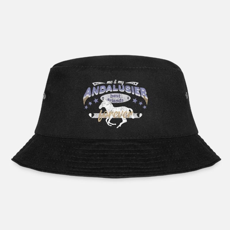 Andalusier Pferd Pferdebesitzer best friends BFF - Bucket Hat - Schwarz