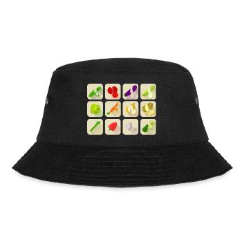paprika chilli chili pepper citrus veggie vegetable - Bucket Hat - black - Front - Lela (165cm)
