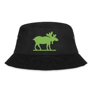 Elch Norwegen Schweden Finnland Skandinavien - Bucket Hat - Schwarz - Vorne - Lela (165cm)