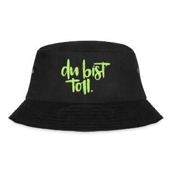 Du bist toll! - Bucket Hat - Schwarz - Vorne - Lela (165cm)