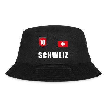 Switzerland Soccer T-Shirt Jersey Fanshirt Fans - Bucket Hat - black - Front - Lela (165cm)