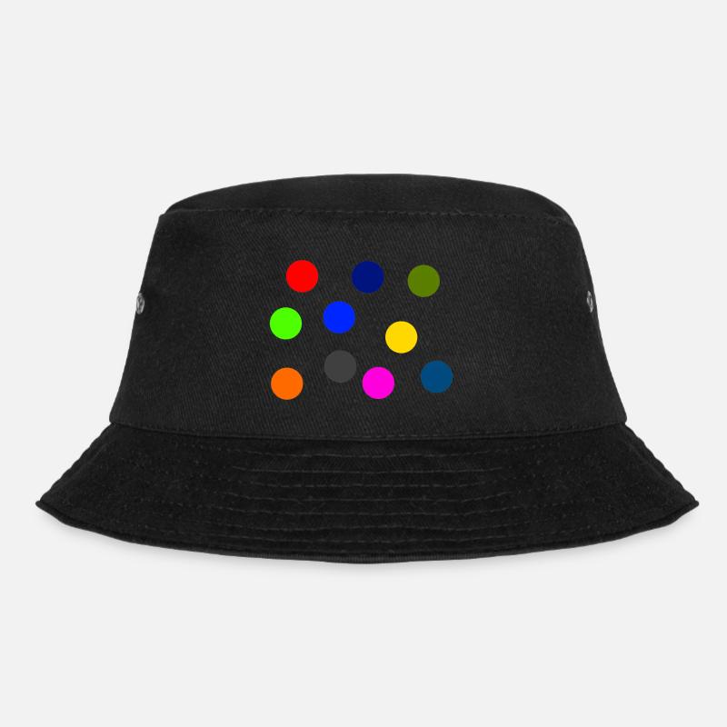 Bunte Punkte - Bucket Hat - Schwarz
