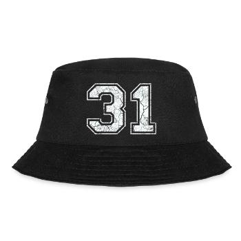 31 in white in the used look - Bucket Hat - black - Front - Lela (165cm)