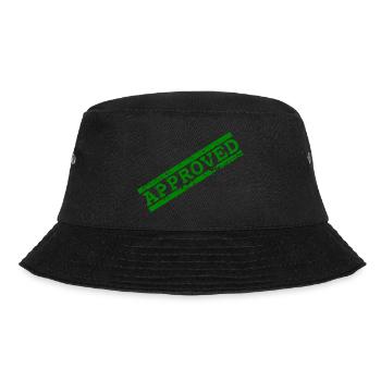 Green APPROVED stamp [t-shirt design] - Bucket Hat - black - Front - Lela (165cm)