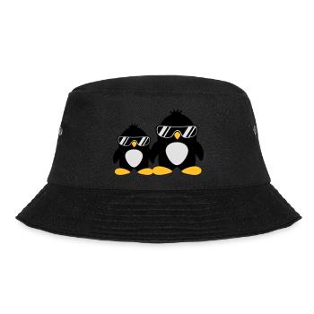 Cool Penguin Dad And Boy - Bucket Hat - Schwarz - Vorne - Lela (165cm)
