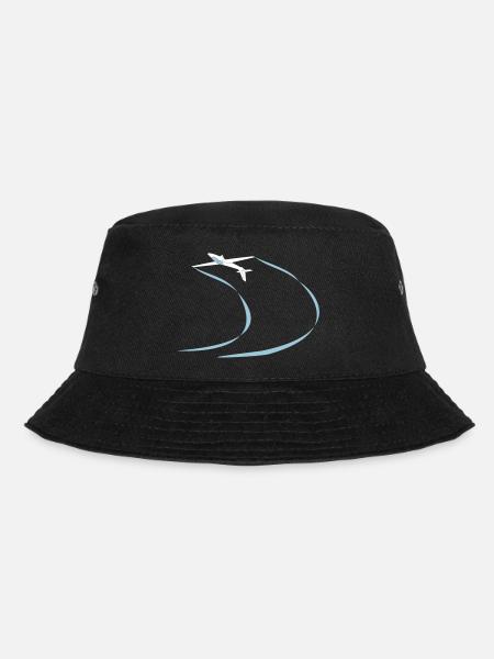 Segelflugzeug Kunst Segelflieger Geschenk fliegen - Bucket Hat - Schwarz