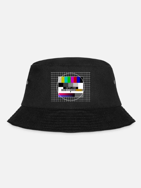 offline, internet, Testbild, tv - Bucket Hat - Schwarz