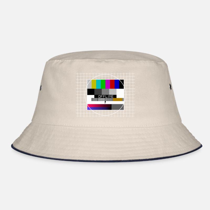 offline, internet, Testbild, tv Bucket Hat