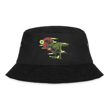 Samurai Rex Dinosaurier - Bucket Hat - Schwarz - Vorne - Lela (165cm)