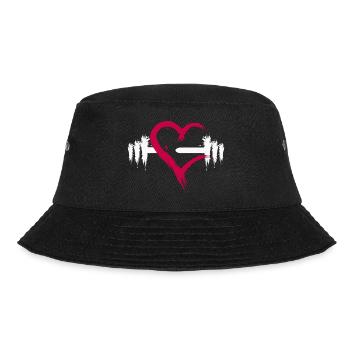 Dumbbell heart - Bucket Hat - black - Front - Lela (165cm)