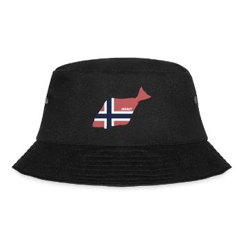 Heilbutt Norwegen - Angeln - Bucket Hat - Schwarz - Vorne - Lela (165cm)