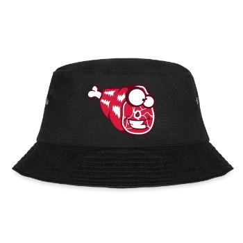 comic cartoon flesh face eyes mouth funny ha - Bucket Hat - black - Front - Lela (165cm)