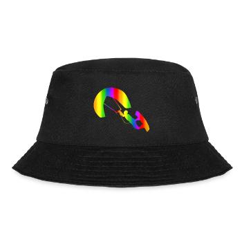 Bunter Kitesurfing Regenbogen - Bucket Hat - Schwarz - Vorne - Lela (165cm)