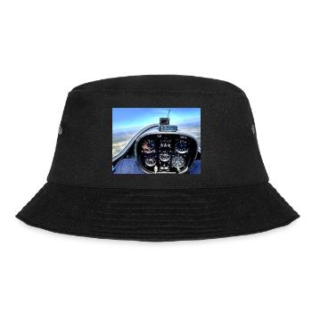 Gesichtsmaske Segelflugzeug Cockpit Segelflieger - Bucket Hat - Schwarz - Vorne - Lela (165cm)
