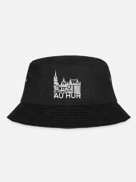 Stadt Aachen „au hur“, Dom - Bucket Hat - Schwarz