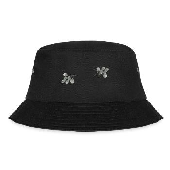 Eukalyptus Watercolor blanko ***PERSONALISIERBAR** - Bucket Hat - Schwarz - Vorne - Lela (165cm)