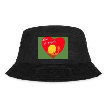 Helene, alles ist möglich - Bucket Hat - Schwarz - Vorne - Lela (165cm)