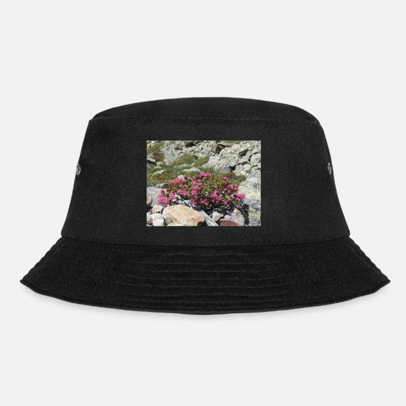 Alpenrosen - Bucket Hat - Schwarz