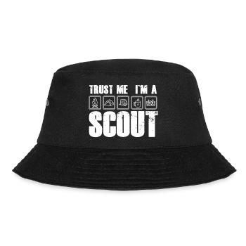 Vertrauen: Ich bin Scout i am a Scout Pfadfinder - Bucket Hat - Schwarz - Vorne - Lela (165cm)
