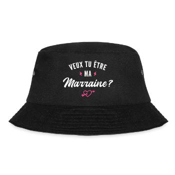 veux tu être ma marraine / bébé cadeau naissance - Bob - noir - Devant - Lela (165cm)