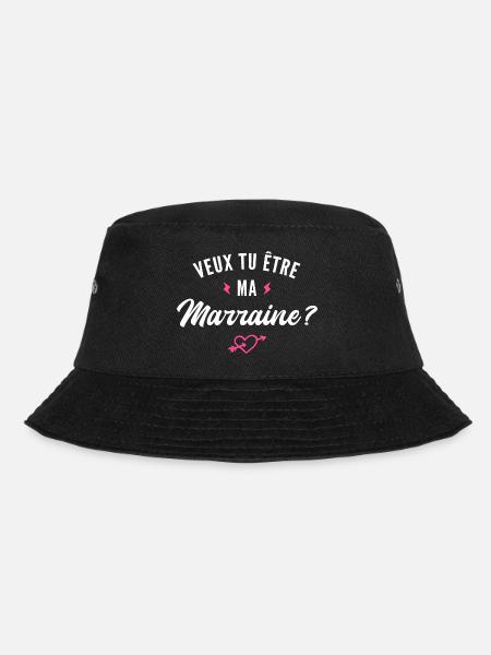 veux tu être ma marraine / bébé cadeau naissance - Bob - noir