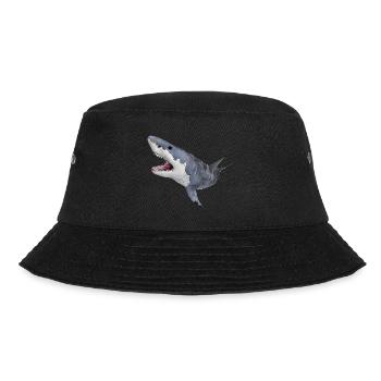 White shark on the hunt - Bucket Hat - black - Front - Lela (165cm)
