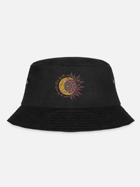 Mandela, Moon, Live by the sun, love by the moon - Bucket Hat - Schwarz