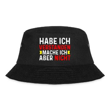 Das habe ich verstanden mache ich aber nicht - Bucket Hat - Schwarz - Vorne - Lela (165cm)