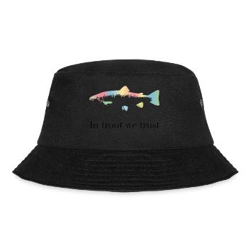 Auf Forellen vertrauen wir - Bucket Hat - Schwarz - Vorne - Lela (165cm)