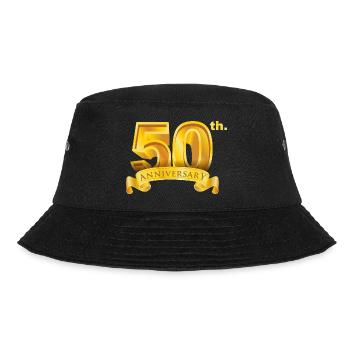 50th anniversary & birth day luxury golden number - Bucket Hat - black - Front - Lela (165cm)