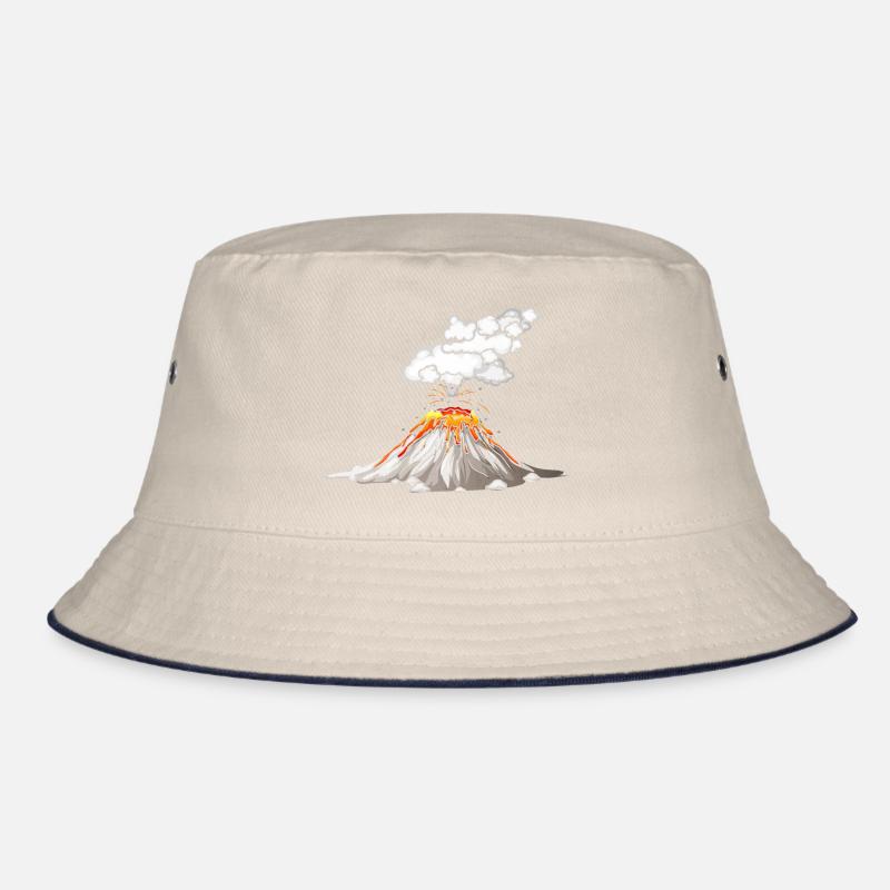 Vulkan Lava Eruption Motiv Geschenkidee Bucket Hat