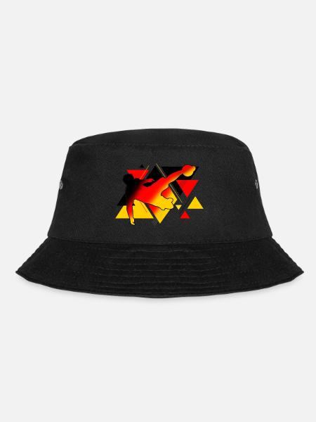 Deutschland Germany Fußball Fußballer Flagge Flag - Bucket Hat - Schwarz