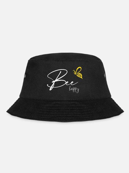 Bee happy - Bucket Hat - black
