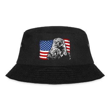 ADLER Bald Eagle America Flag Wilsigns - Bucket Hat - black - Front - Lela (165cm)