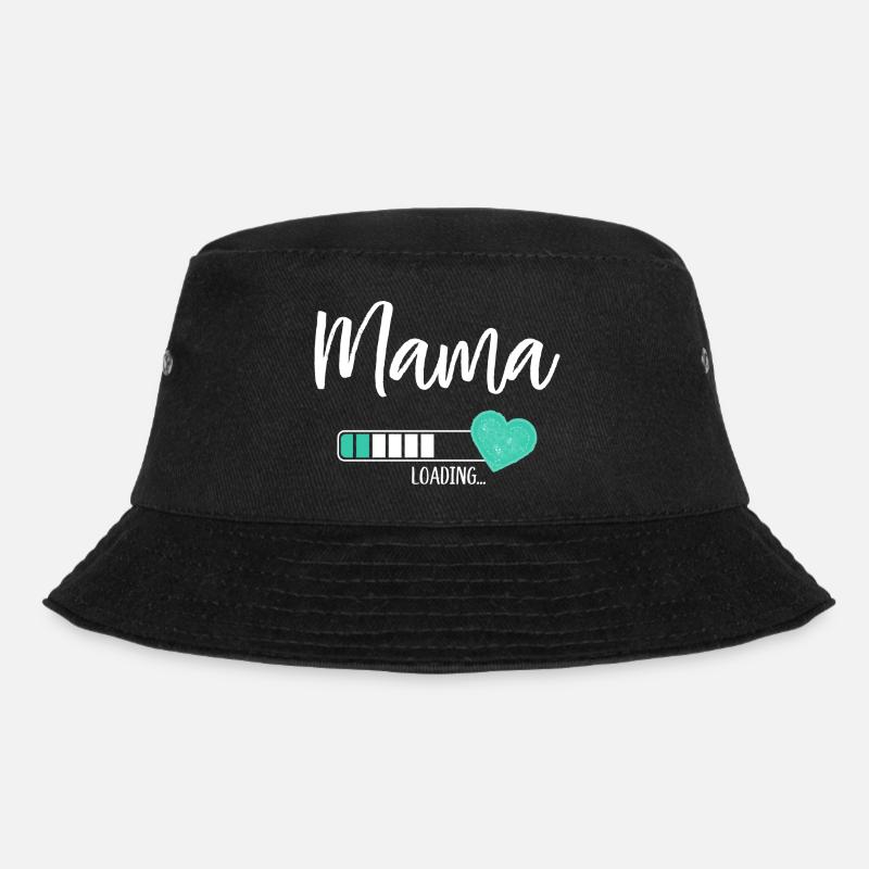 Mama Loading Herz Baby Junge Werdende Mama - Bucket Hat - Schwarz